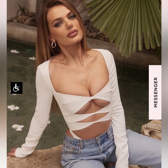 House of cb Danica white cutout bodysuit - Picture 5 of 8